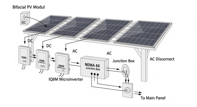 solar panel patio cover kit - engineering architecture diagram 2026