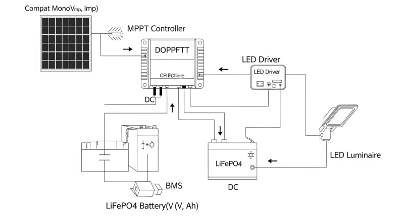 solar lighting kit - engineering architecture diagram 2026