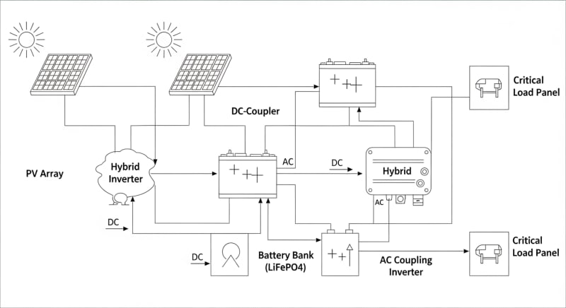 solar power storage options - engineering architecture diagram 2026