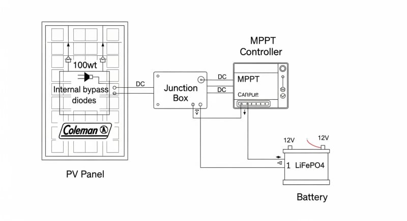 coleman 100 watt solar panel - engineering architecture diagram 2026