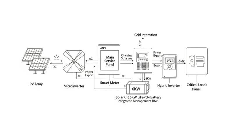 6kw battery storage - engineering architecture diagram 2026