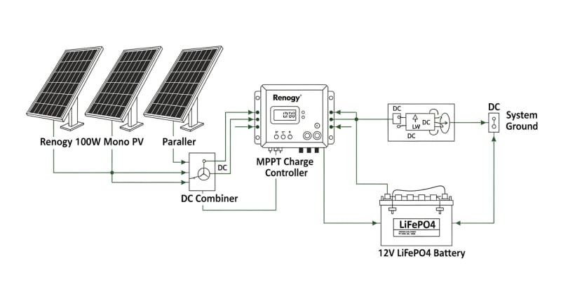 renogy complete solar kit - engineering architecture diagram 2026