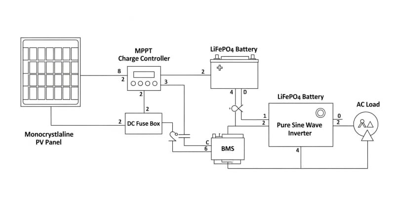 solar power starter kit - engineering architecture diagram 2026