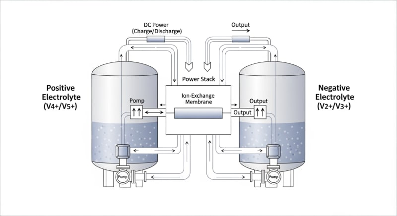 vanadium battery - engineering architecture diagram 2026