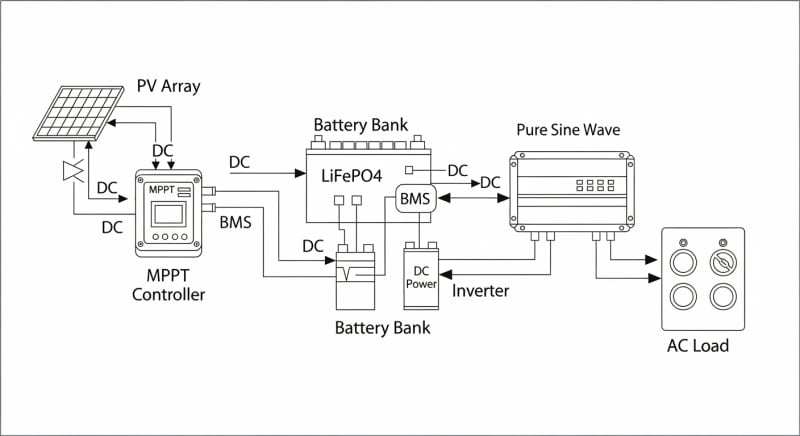 solar power storage systems - engineering architecture diagram 2026