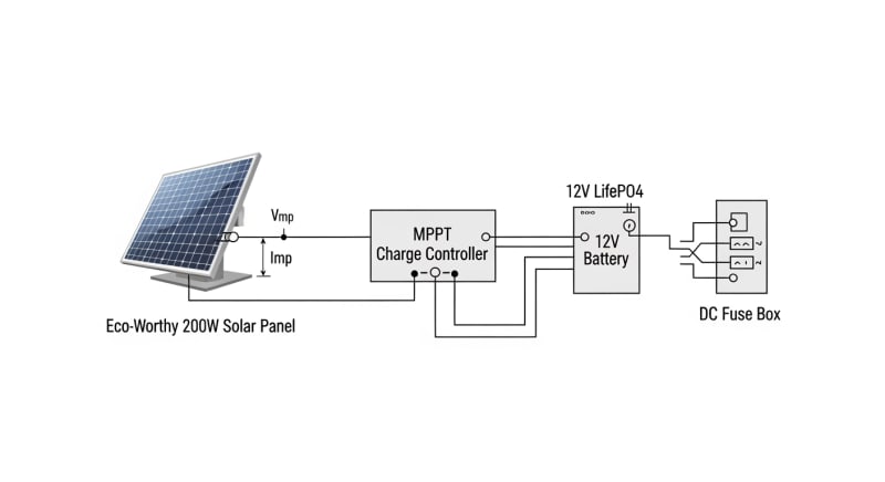 eco worthy 200w solar panel - engineering architecture diagram 2026