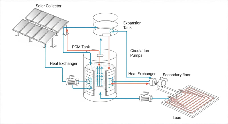 thermal storage system - engineering architecture diagram 2026