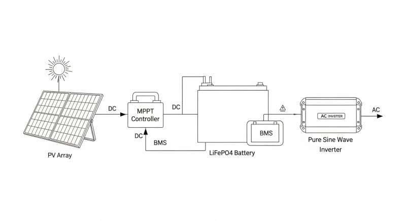 portable solar generator kit - engineering architecture diagram 2026