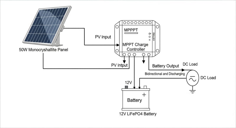 50 watt solar panel kit - engineering architecture diagram 2026