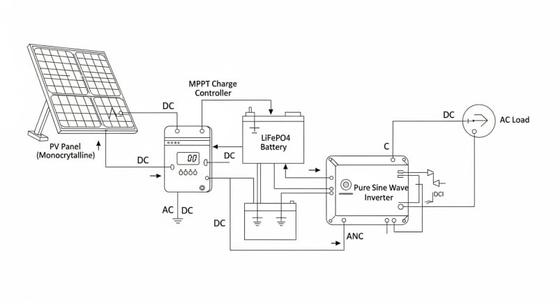solar panel starter kit for home - engineering architecture diagram 2026