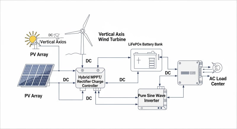 solar wind power kits - engineering architecture diagram 2026