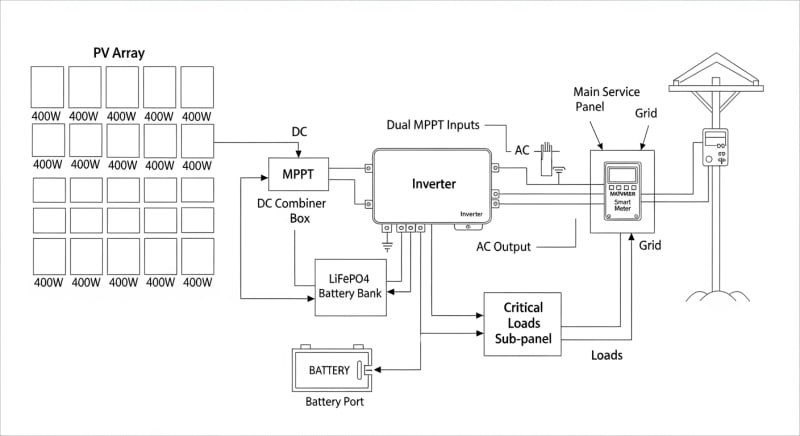 10000 watt solar panel kit - engineering architecture diagram 2026