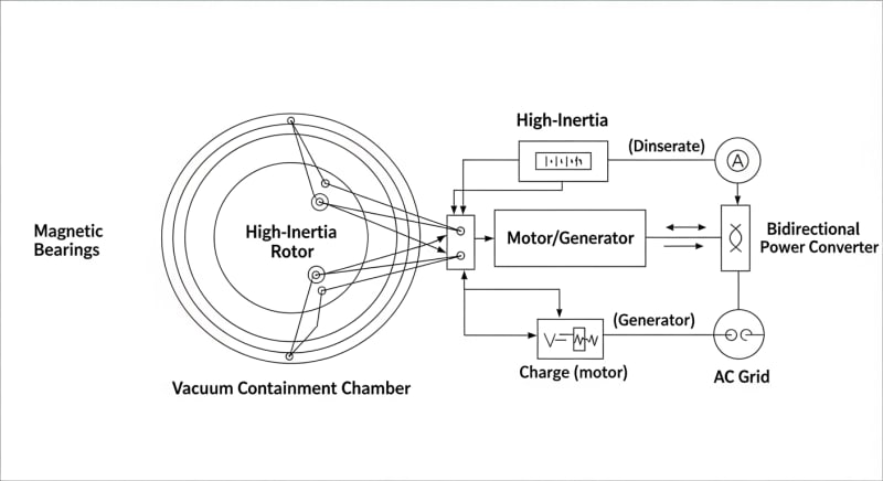 flywheel energy storage system - engineering architecture diagram 2026