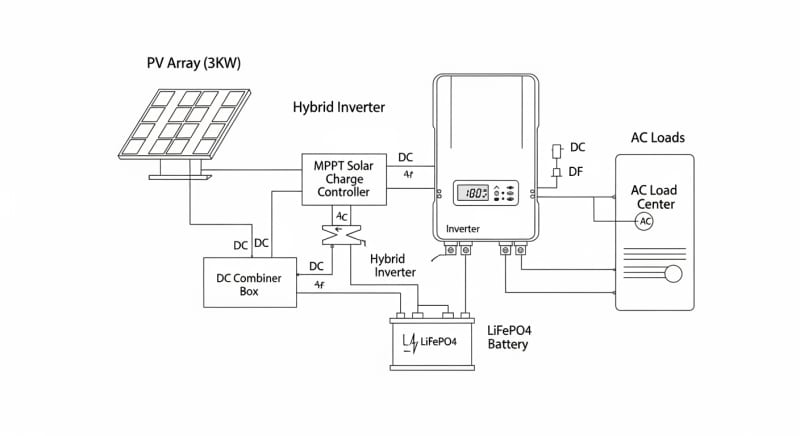 3kw solar kit - engineering architecture diagram 2026
