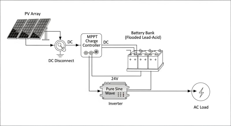 lead acid batteries for solar - engineering architecture diagram 2026