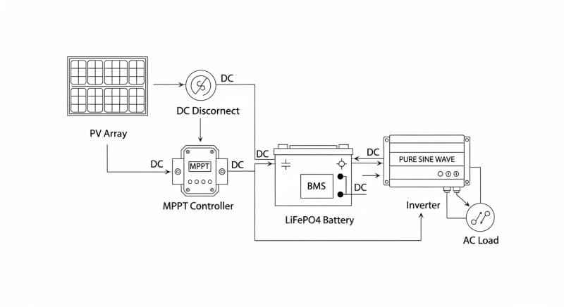 solar power station kit - engineering architecture diagram 2026