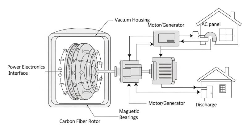 flywheel battery for home - engineering architecture diagram 2026