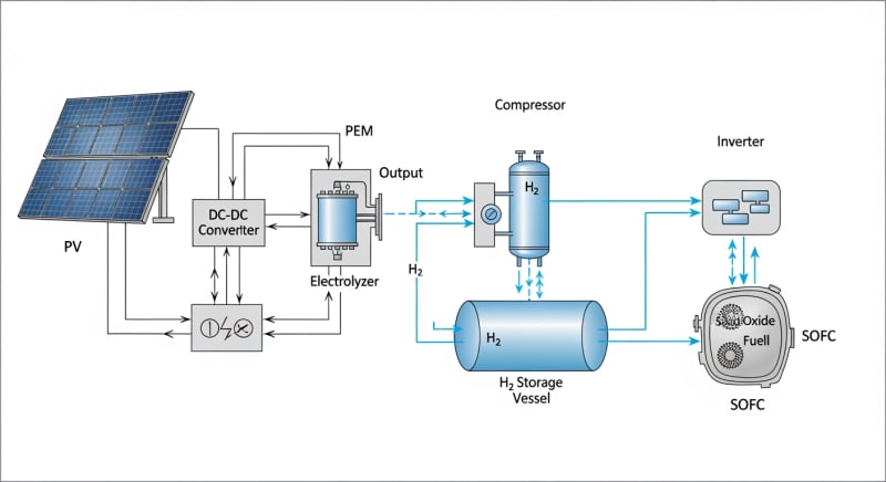 green hydrogen storage - engineering architecture diagram 2026