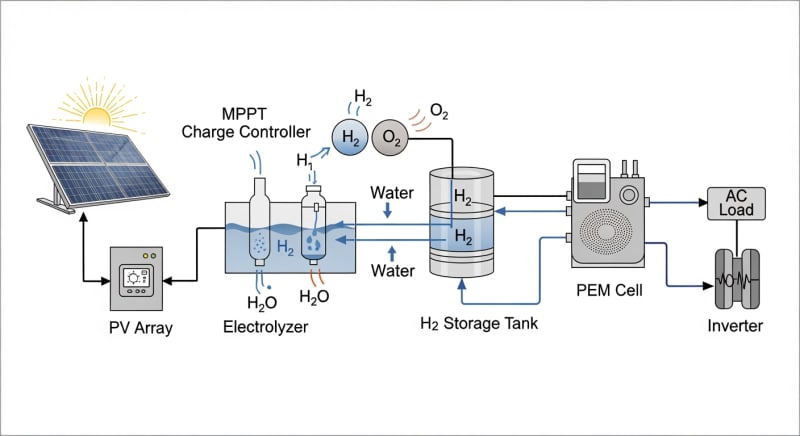 hydrogen energy storage system - engineering architecture diagram 2026