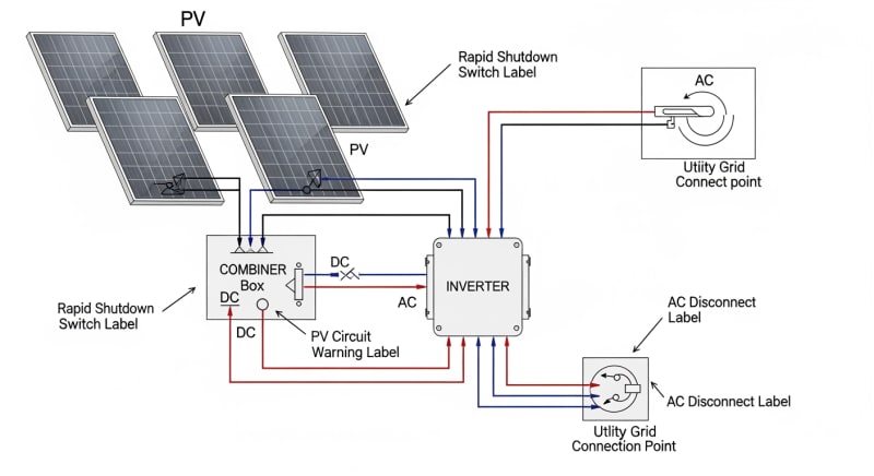 solar label kit - engineering architecture diagram 2026