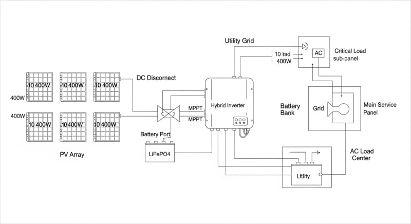 4kw solar panel kit - engineering architecture diagram 2026