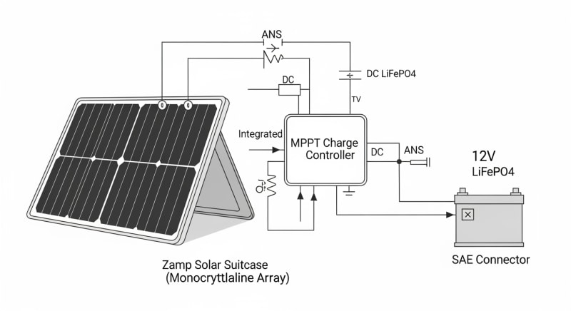 zamp solar suitcase - engineering architecture diagram 2026
