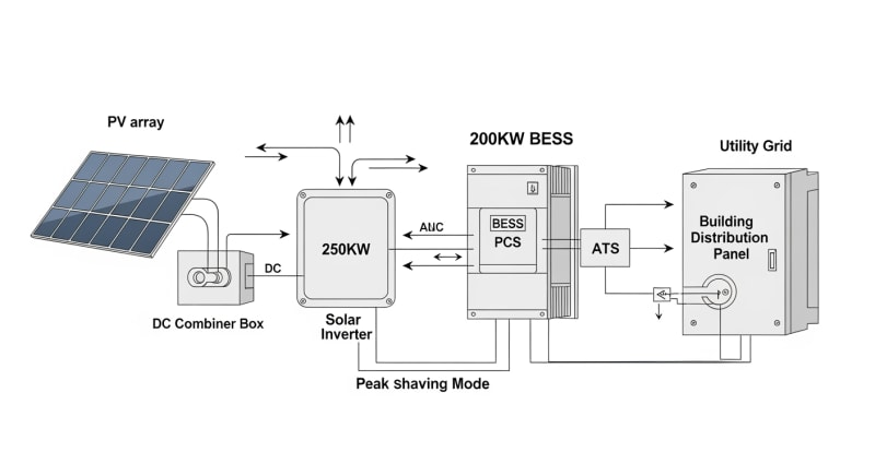 200kw battery storage - engineering architecture diagram 2026