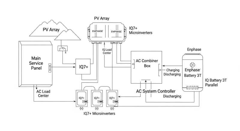 enphase iq battery 3t - engineering architecture diagram 2026