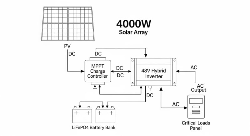4000 watt solar panel kit - engineering architecture diagram 2026