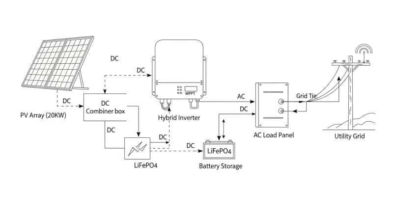 20kw solar kit - engineering architecture diagram 2026