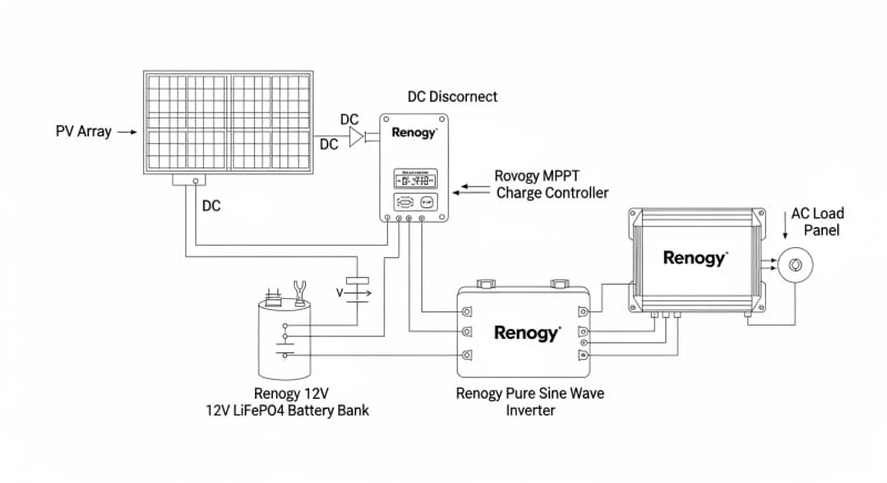 renogy home solar kit - engineering architecture diagram 2026