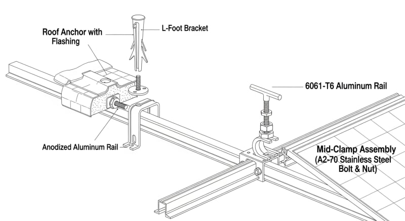 solar panel fitting kit - engineering architecture diagram 2026