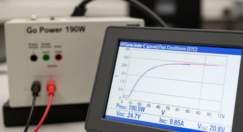 go power 190w solar panel - performance testing and validation 2026