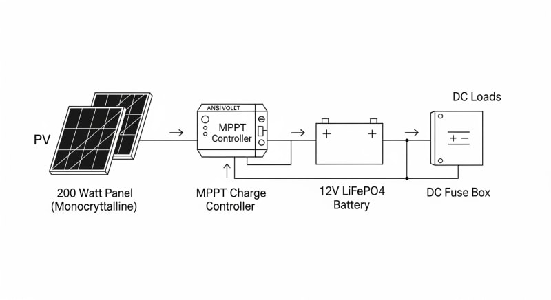 200 watt panel - engineering architecture diagram 2026