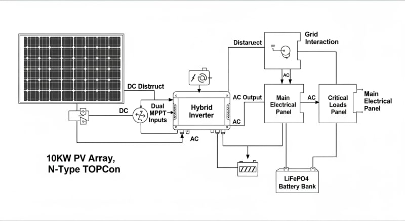 10kw solar panel kit - engineering architecture diagram 2026