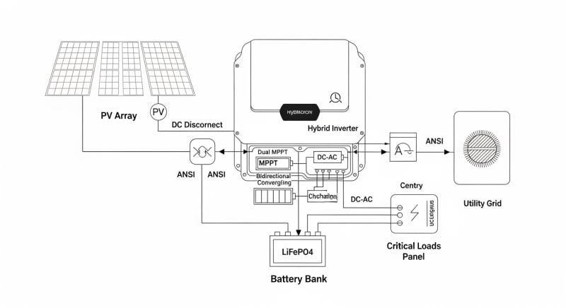 solar inverter kit for home - engineering architecture diagram 2026