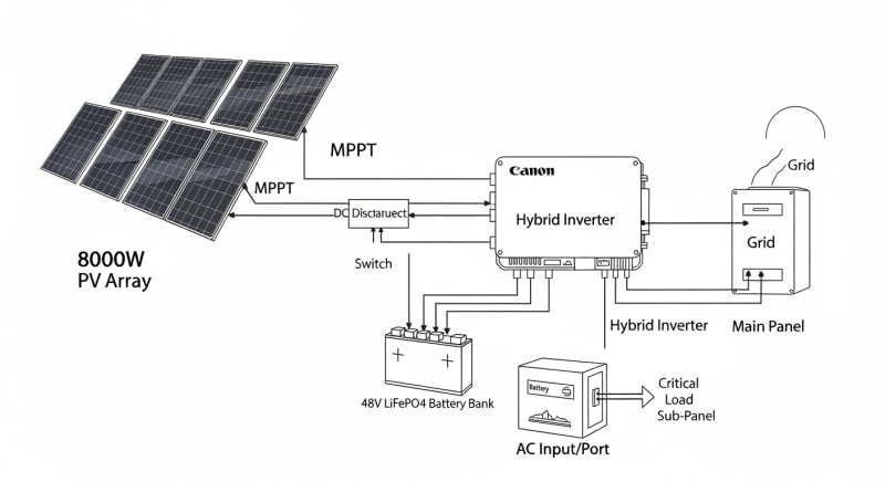 8000 watt solar panel kit - engineering architecture diagram 2026