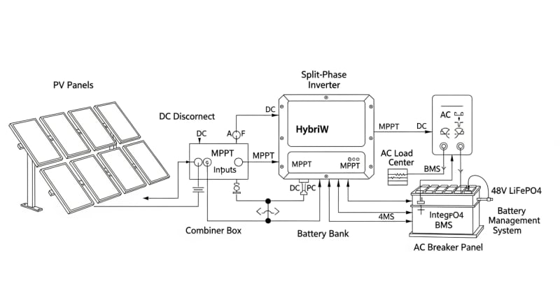 10000 watt solar kit - engineering architecture diagram 2026
