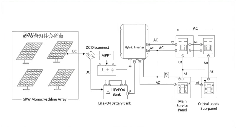 5kw solar panel kit - engineering architecture diagram 2026