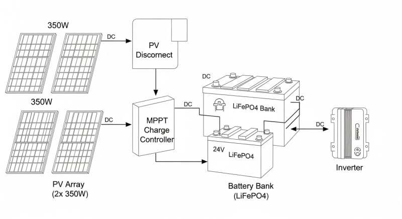 700 watt solar panel kit - engineering architecture diagram 2026