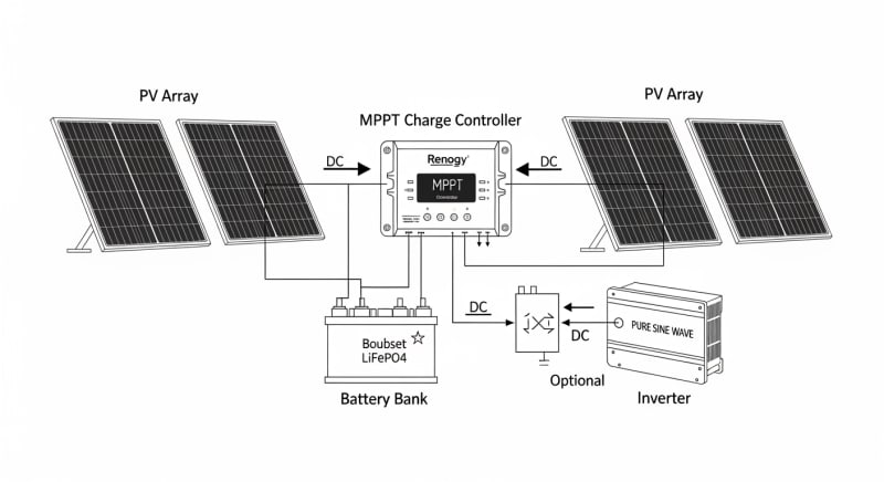 renogy solar starter kit - engineering architecture diagram 2026