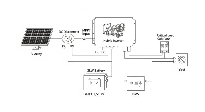 3kw battery storage - engineering architecture diagram 2026