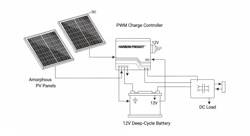 harbor freight solar power kit - engineering architecture diagram 2026