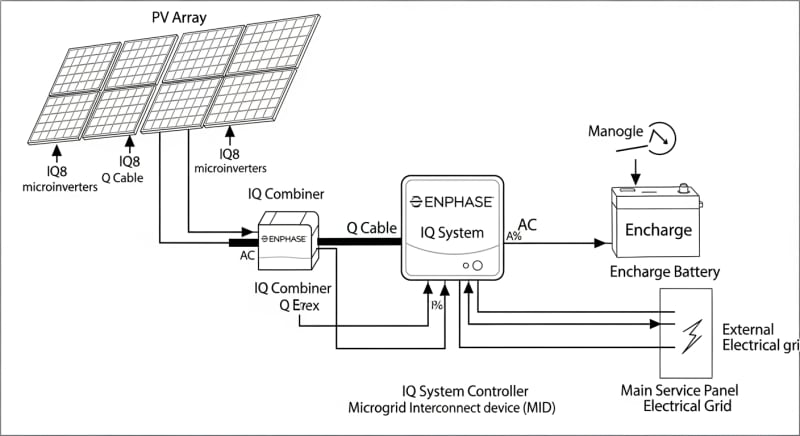 enphase encharge battery - engineering architecture diagram 2026