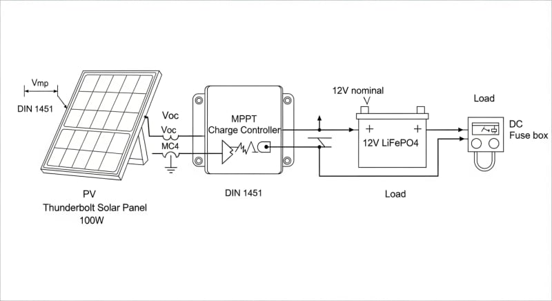 thunderbolt solar panel 100 watt - engineering architecture diagram 2026