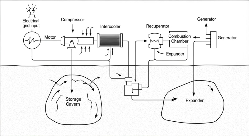 compressed air energy storage system - engineering architecture diagram 2026