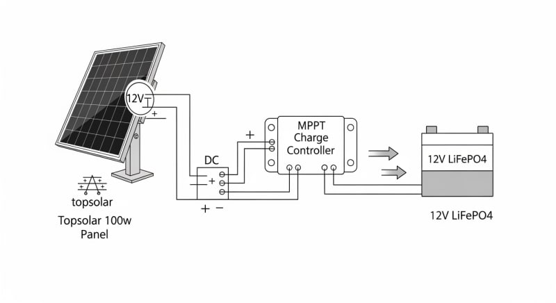 topsolar 100w solar panel - engineering architecture diagram 2026