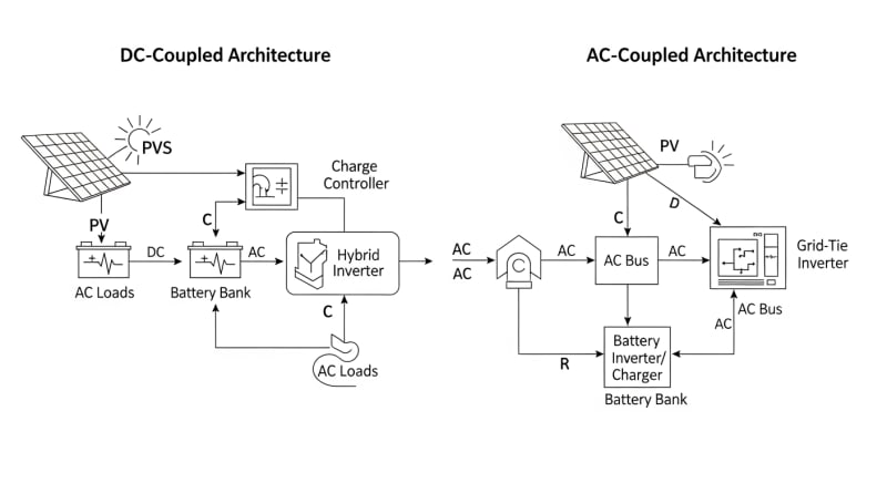 solar electricity storage - engineering architecture diagram 2026