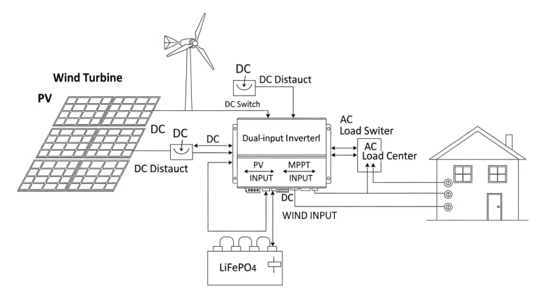 residential wind and solar power systems - engineering architecture diagram 2026