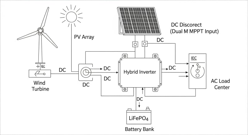 hybrid wind solar energy system - engineering architecture diagram 2026